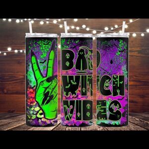 Bad witch vibes metal tumbler